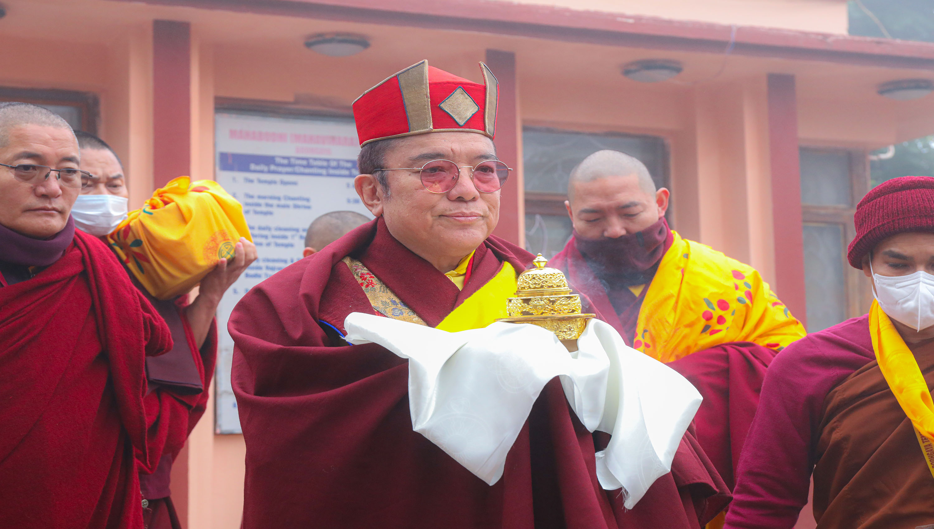Kangyur Procession at the Mahabodhi Stupa